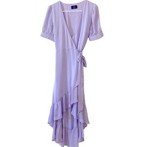 VICI Lavender wrap high low dress. VICI SIZE SMALL